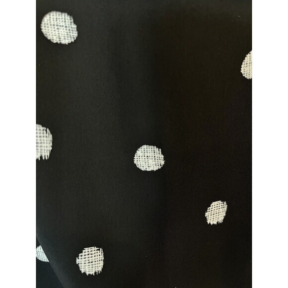 Adrienne Vittadini Dress cap sleeve Black and White Polka Dot Size 2 - Picture 6 of 7